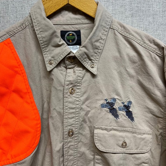 Hunter's Select Hunting shooting Shirt Embroidered Pheasants Blaze Orange XL - Picture 1 of 12
